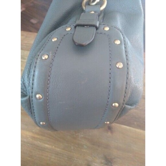 Michael KorsBig Valley Tote Pebbled Leather Slouch Moto Boho Studded Convertible - Picture 5 of 13